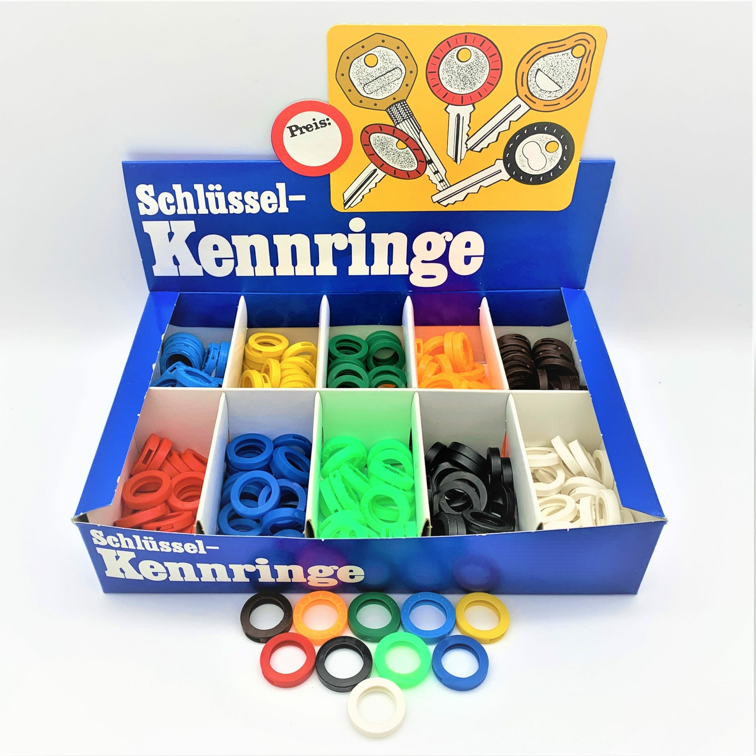 Kennringe klein 250 Stück in 10 Farben sortiert Größe: Ø 22 mm