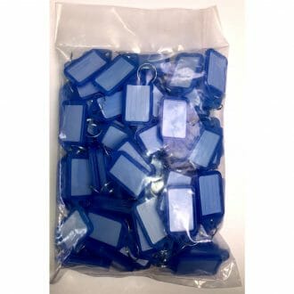 100 Schlüsselschilder blau zum beschriften Kofferanhänger 