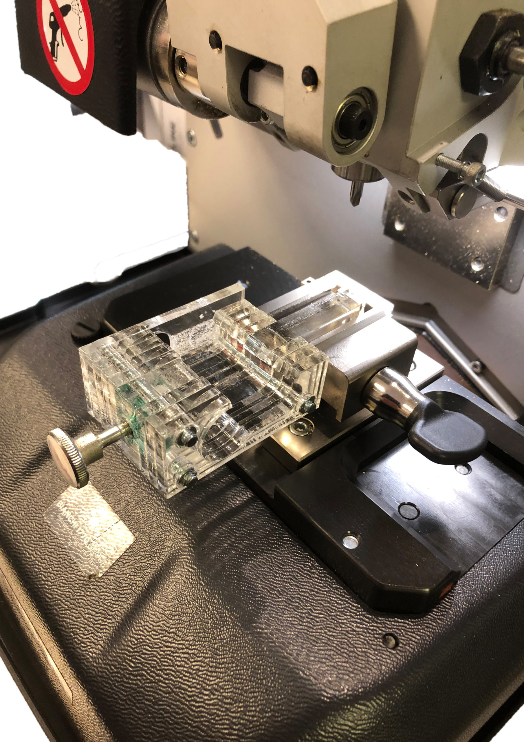 Spannbacke in Maschine